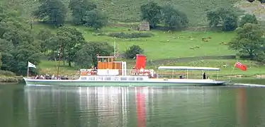 Ullswater steamer SS Lady of the Lake leaves Glenridding