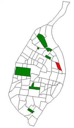 Location (red) of Old North St. Louis within St. Louis