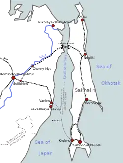 The Sakhalin Tunnel location