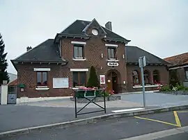 The town hall and school in Sailly-Saillisel