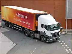 Sainsburys lorry refrigerated trailer