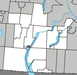 Location within Memphrémagog RCM.