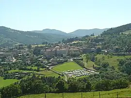 A view of Saint-Félicien from the route to the Col de Fontaille