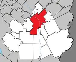 Location within Beauce-Sartigan RCM.