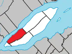 Location within L'Île-d'Orléans RCM