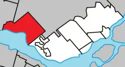 Location within Deux-Montagnes RCM.