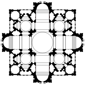 Bramante's plan for St Peter's Basilica, 1503–06