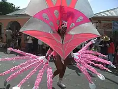 A costumed carnival dancer