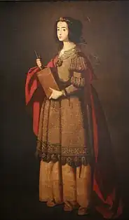 Saint Engracia, workshop of Francisco de Zurbarán, 1650