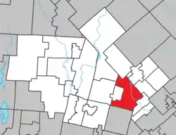 Location within Les Laurentides RCM