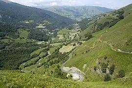 View of Sainte-Engrâce in the Uhaitxa Valley