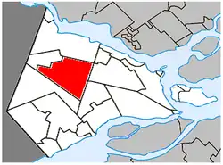 Location within Vaudreuil-Soulanges RCM