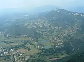 Saint-Jean-de-Chevelu seen from the nearby mountainside