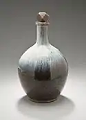 Agano ware sake bottle (tokkuri), Edo period, mid-19th century