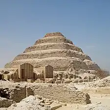 The Pyramid of Djoser, Saqqara, Egypt, by Imhotep, 2667–2648 BC