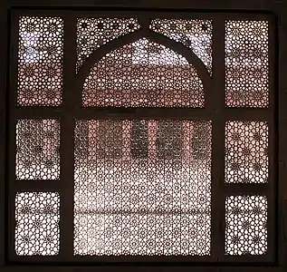 Jali at Tomb of Salim Chishti, Fatehpur Sikri shows Islamic geometric patterns developed in Western Asia