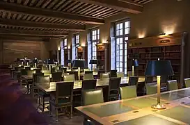 Reading room in the Bibliothèque Historique de la Ville de Paris (City of Paris History Library)