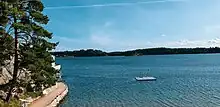 The view from the beach at Saltsjöbaden