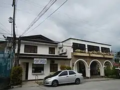 Post office, rear facade of Town hall