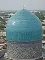 The dome of the Tilla Kari Mosque in Samarkand, Uzbekistan (1660) is cyan. The color is widely used in architecture in Turkey and Central Asia.