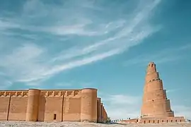 Minaret and mosque wall