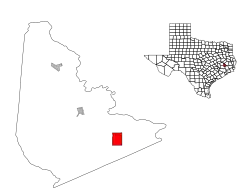 Location within San Jacinto County and Texas