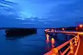 The San Juanico Bridge at night.