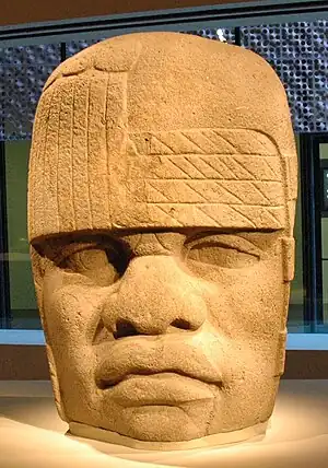 A stone head