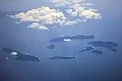 Aerial view of the islands