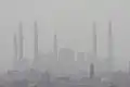 Al-Saleh Mosque during fog in January, 2009