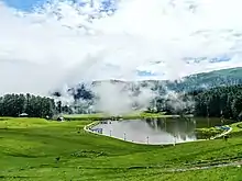 Sanasar, a small lake in Patnitop in Udhampur district, Jammu and Kashmir, India