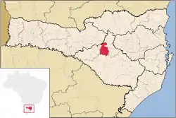 Location of Curitibanos