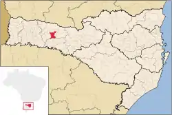 Location in the state of Santa Catarina