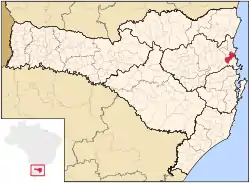 Location in the state of Santa Catarina