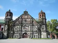 The retablo-like façade of Santa Monica Parish Church