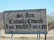 Saint Anne Catholic Church Mission sign