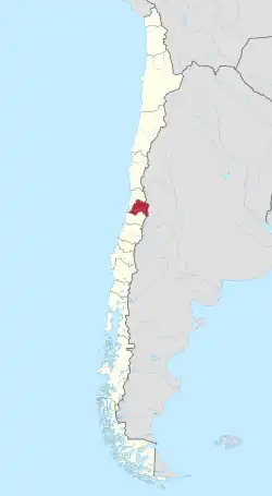 Map of Santiago Metropolitan Region