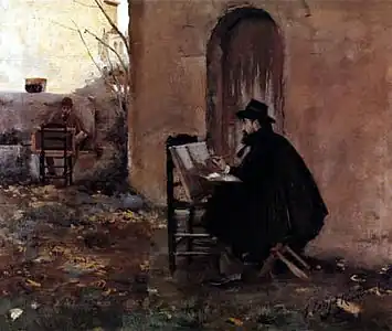 Santiago Rusiñol and Ramon Casas painting each other, 1890