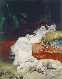 Sarah Bernhardt, portrait by Georges Clairin