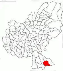 Location in Mureș County