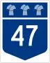 Highway 47 marker