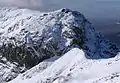 Detail in snow of Broadstand, Scafell, Cumbria  - 2010