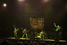 From left to right: Travis Levrier, Jordan Eberhardt, Pat Skeffington, and Chris Letchford performing in 2009