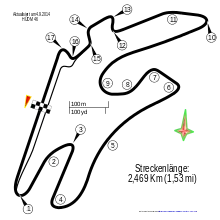 Layout of the Berlin-Tempelhof Formula E street circuit