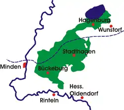 Location of Schaumburg-Lippe