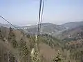 Looking down the Schauinslandbahn towards Freiburg