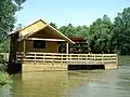 A ship mill replica on the Mur River at Mursko Središće, Croatia