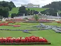 View from Great Parterre towards the Gloriette(app. towards South).