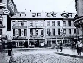 Intersection of Washington St. and School St., 19th century