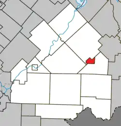 Location within Le Haut-Saint-François RCM